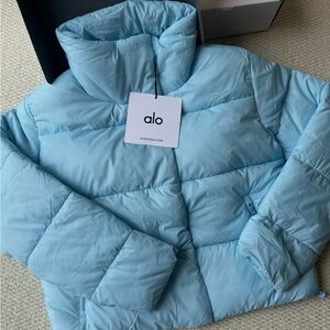 ALO Yoga Light Blue Puffer Sweater